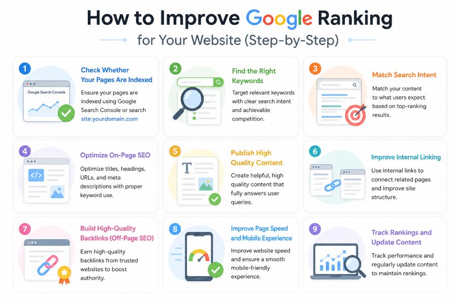 Step by step process to improve Google ranking for your website | Straw Holdings